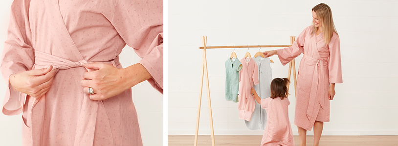 Matching robes makes a great baby shower gifts for new mums