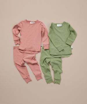 Long Sleeve Pyjamas 1.0 TOG in Rose & Moss