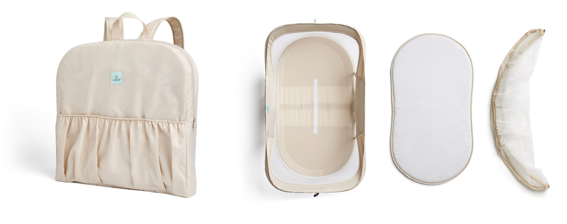 How the Easy Sleep Portable Bassinet folds up for travel
