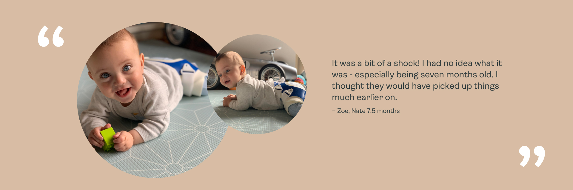 Mum Zoe explains son Nate's journey with hip dysplasia