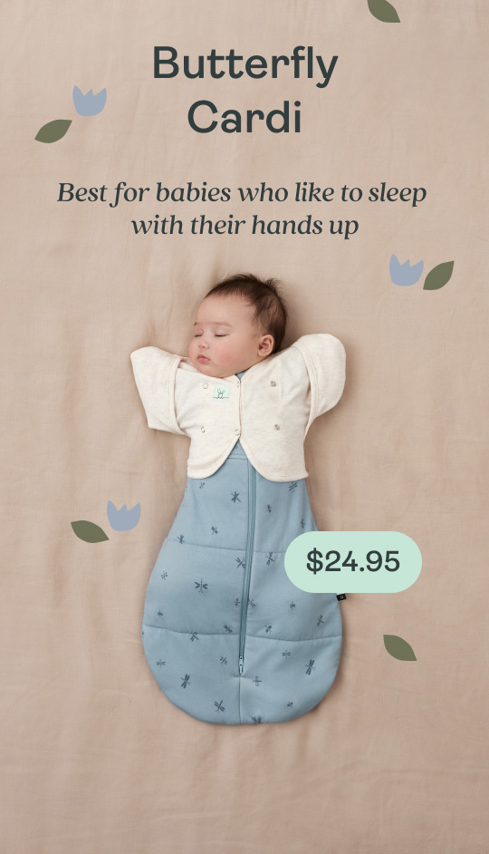 Butterfly Cardi - for hands up sleeping